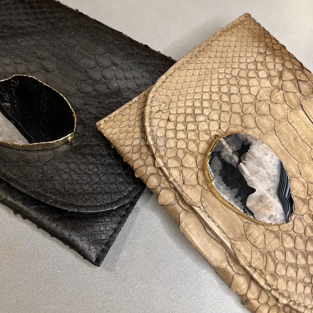 Black & Tan Python Wallets